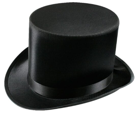 a black hat on a white background.