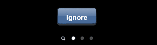 a security button with the word ignore on it.